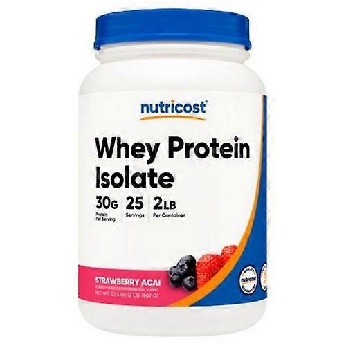 Nutricost Whey Protein Isolate Powder Strawberry Acai ,2 Lbs