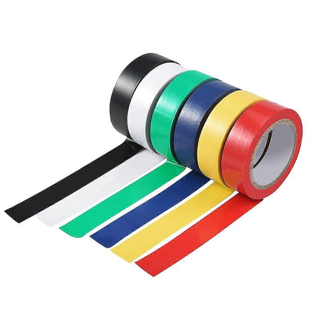 6pcs Universal Electrical Tape Pvc Wire Insulation (random Color)