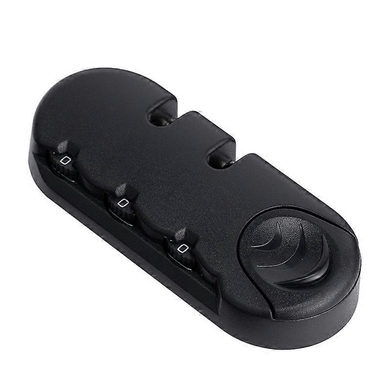 2 Piece Black 3 Digit Combination Padlock For Travel Luggage Suitcase Code Lock Fixed Lock Anti-theft Bag Accessories