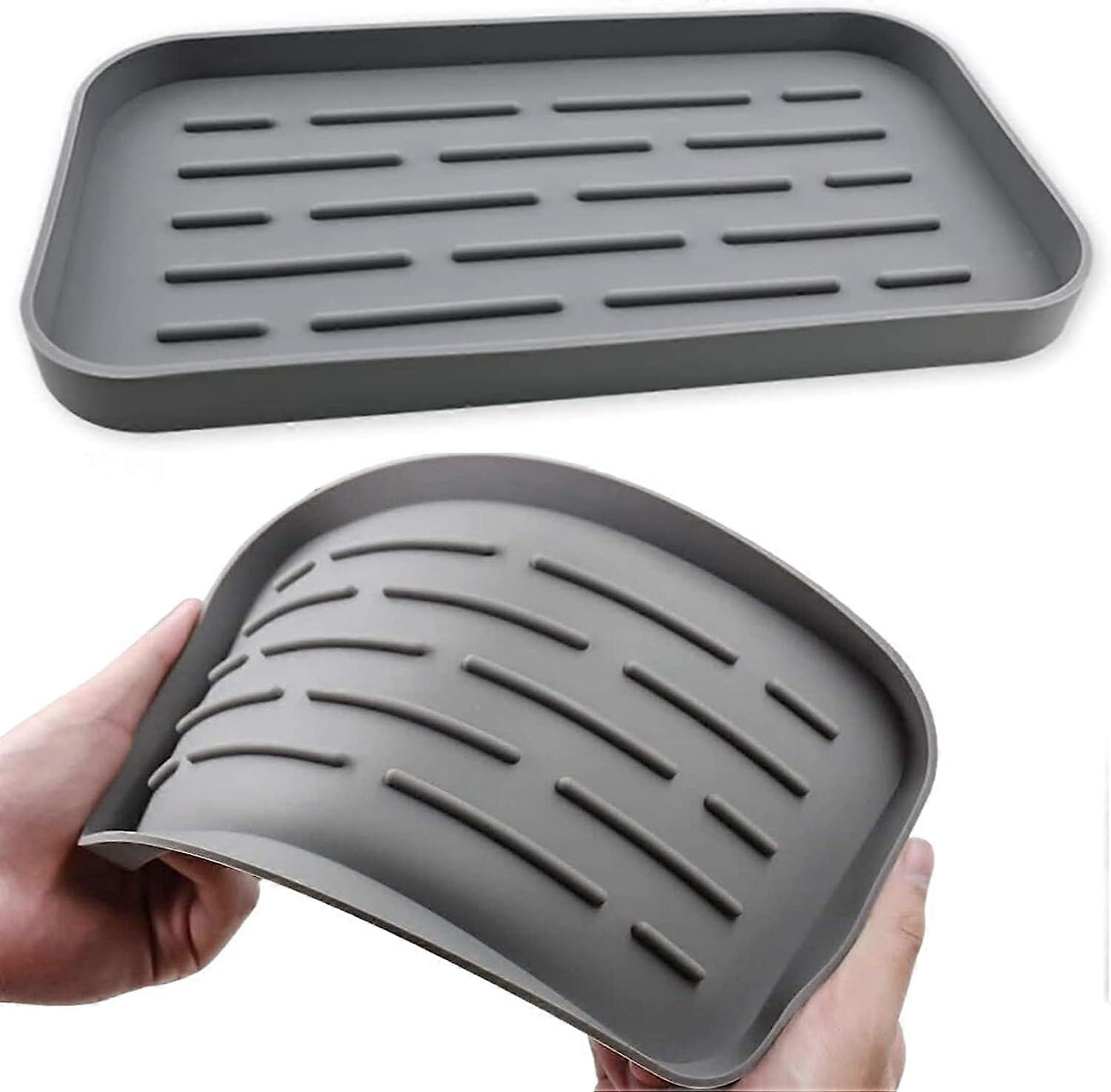 Set of 2 Silicone Soap Dish (Grey
