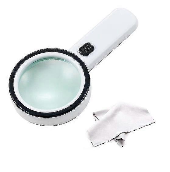 Magnifying Glass ，Extra Large Handheld Strong Magnifying Glass With 12 Led And Uv Light
