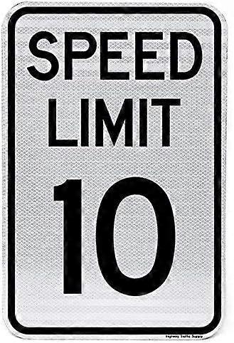 SPEED LIMIT 10 MPH Sign 8" x 12" 3M Engineer Reflective. By Highway Traffic Supply.