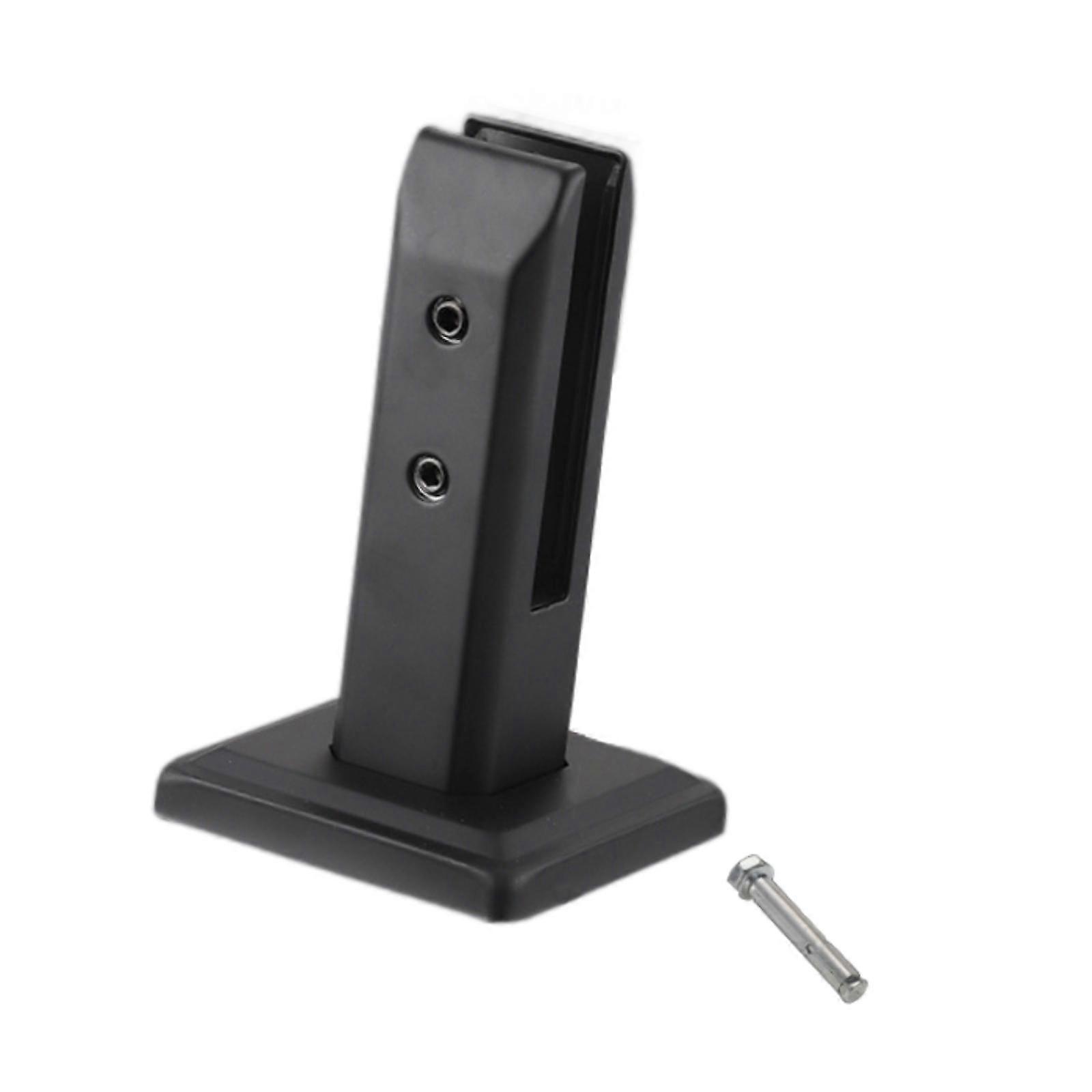 Glass Clamp Square Glass Railing Clamp Glass Clip for Deck Staircase Railing Black
