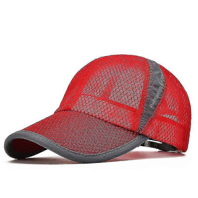 Unisex Mesh Brim Tennis Cap Outside Sunscreen Quick Dry Adjustable Baseball Hat