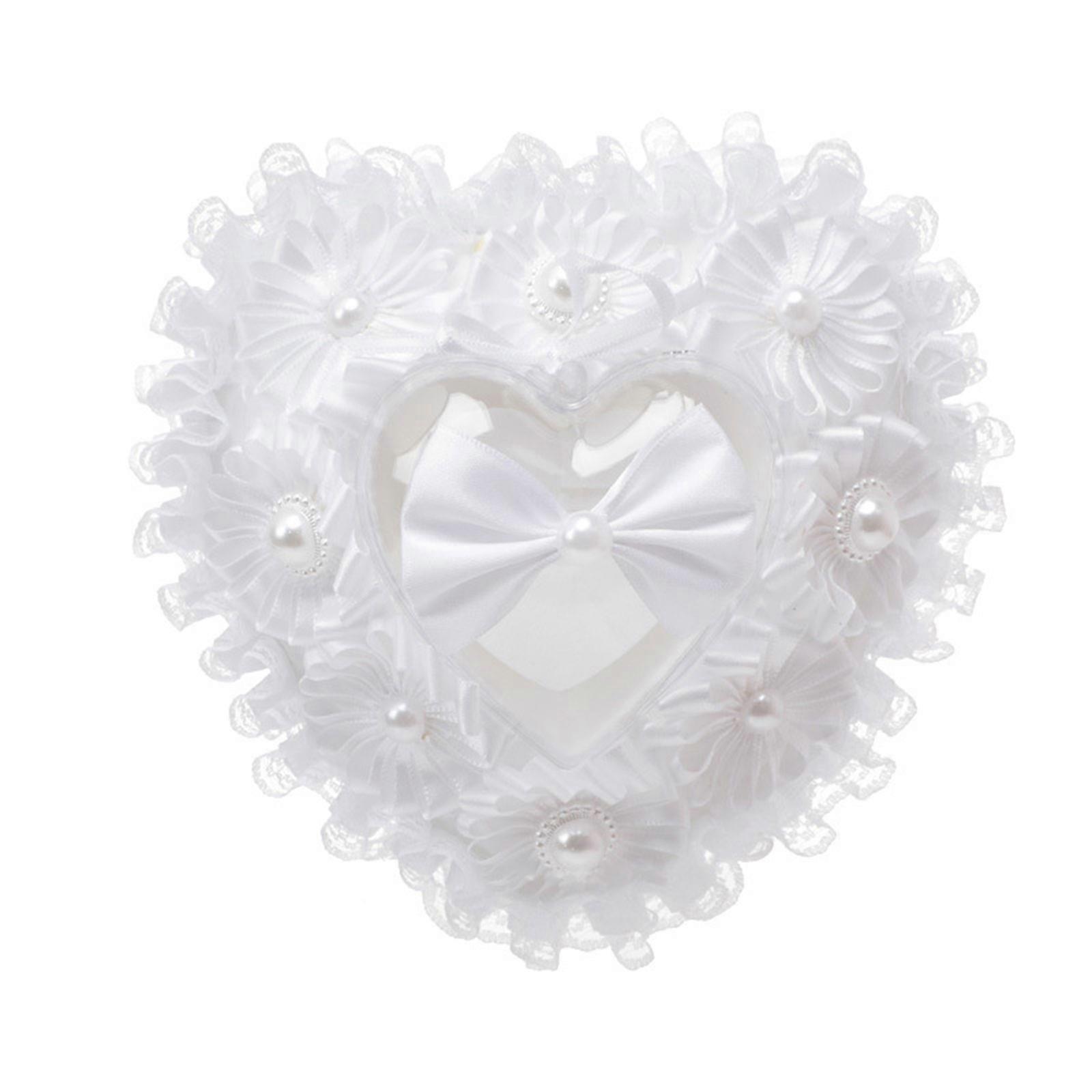 Lace Bow Wedding Ring Bearer Pillow Wedding Ring Box for Ceremony Proposal