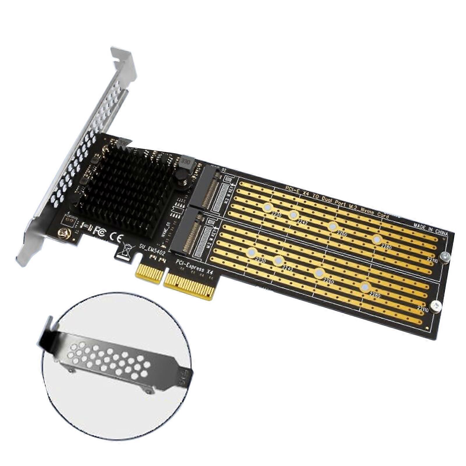 PCIe for M.2 Adapter Card PCIE X4 to for M.2 NVME for M for Key Double Converter