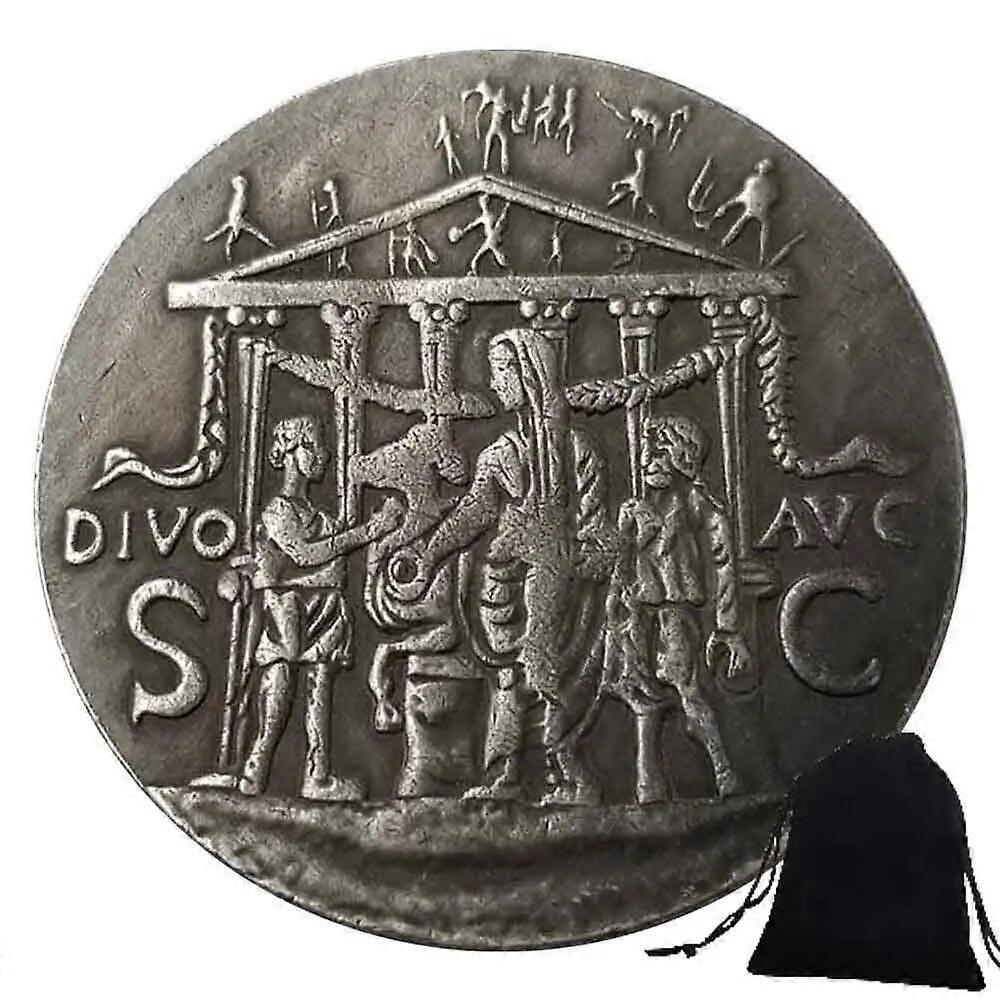 ローマ王朝ニッケルオールドコイン-哲学王-ローマ帝国コイン-幸運記念コイン-歴史を発見+ギフトバッグ