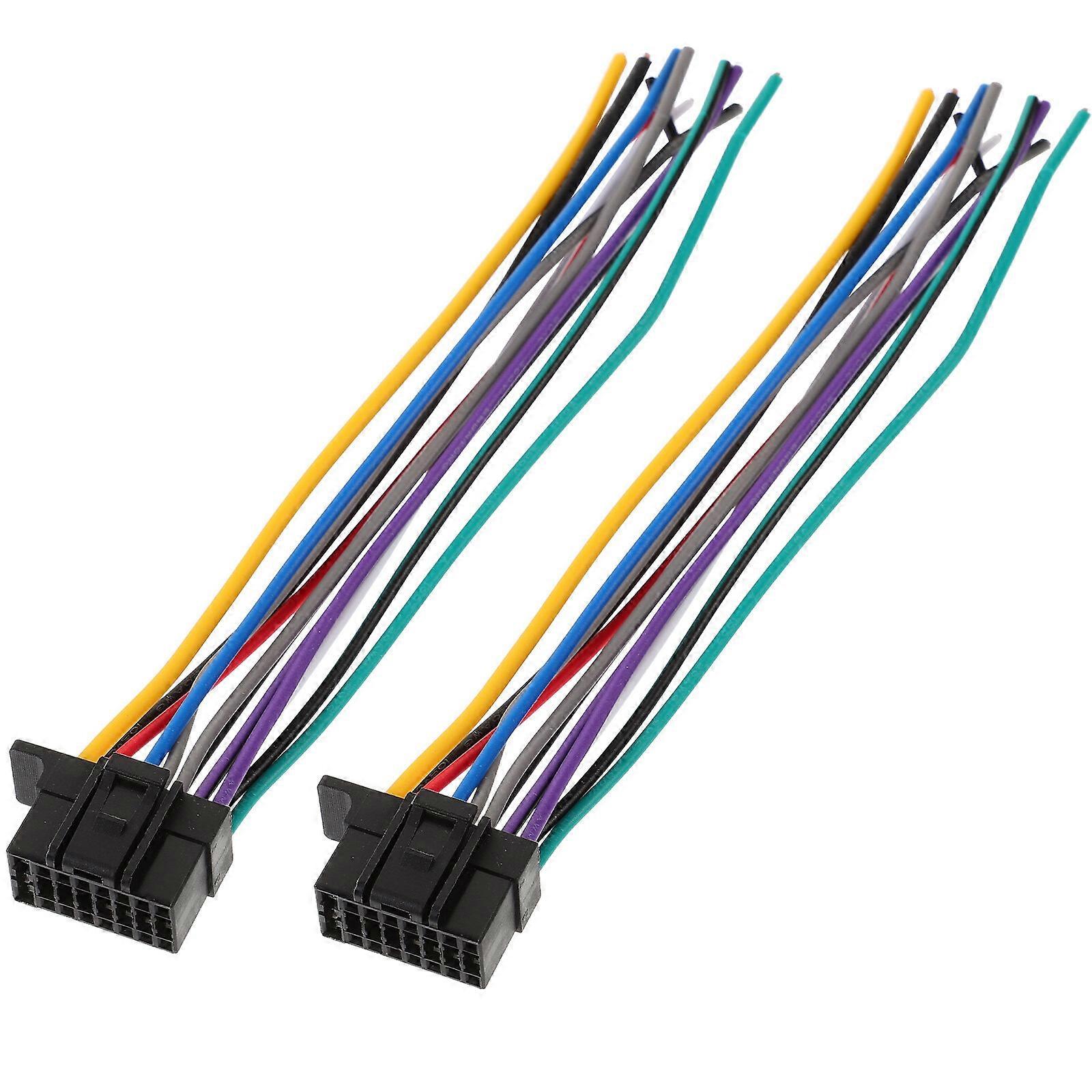 2pcs Stereo Wiring Harness Stereo Installation Wire Harness Adapter Accessory