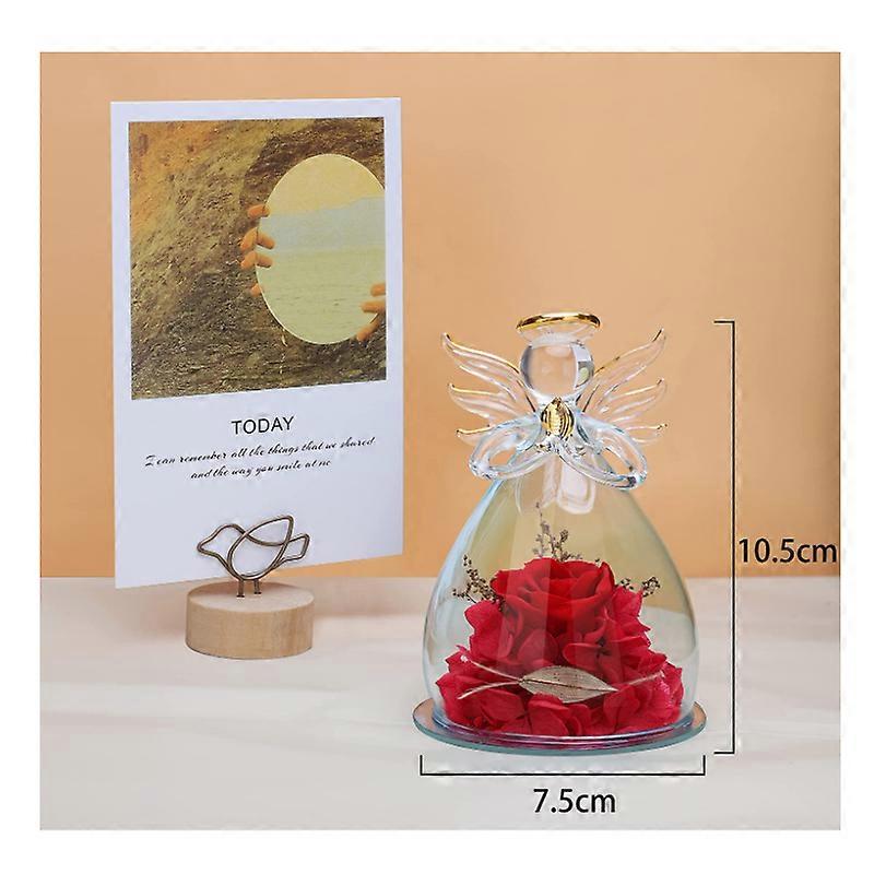 D2 LED rose stabilizzate in cupola di vetro fiori naturali eterni per sempre amore bomboniera per donna madre regalo di san valentino orso  15
