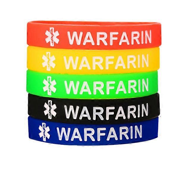 X2 Type one Two Diabetes Warfarin Medical Alert Silicone