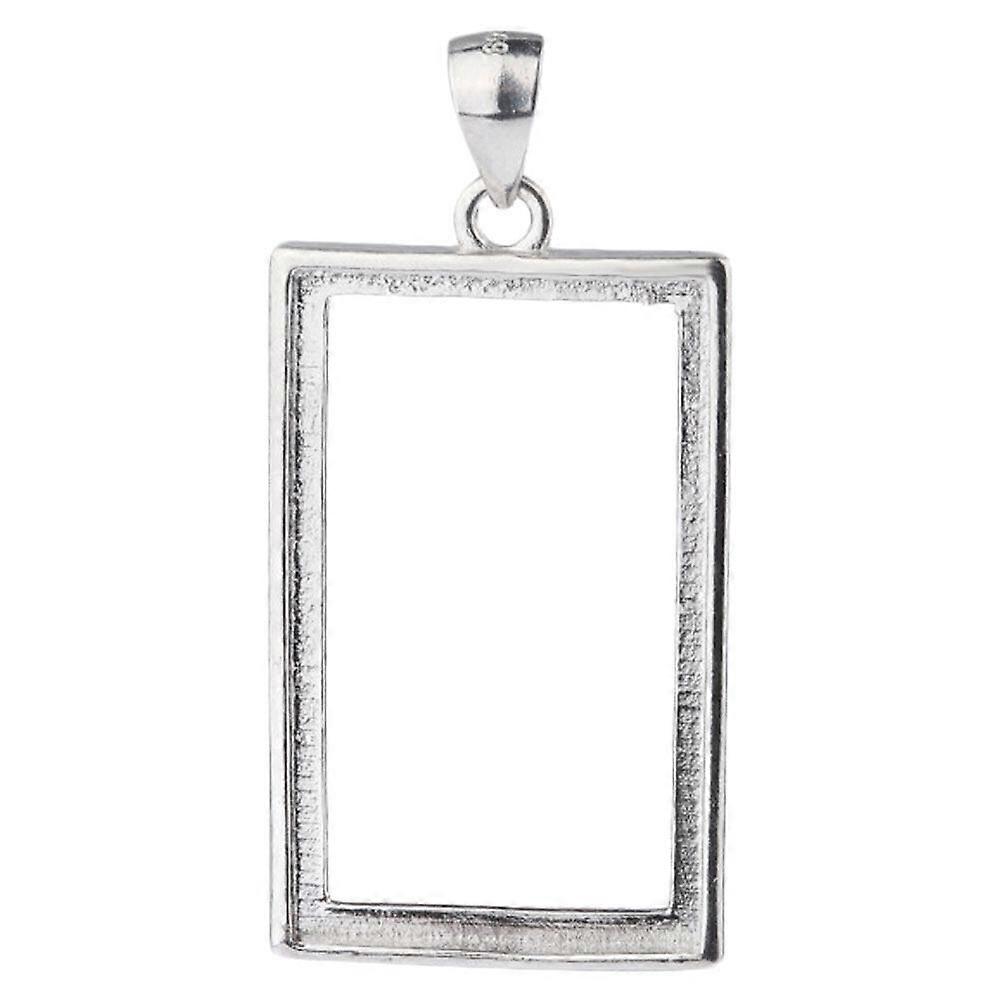Square Open Bezel Charms Pendants Hollow Frame with Loop for Jewelry DIY Making