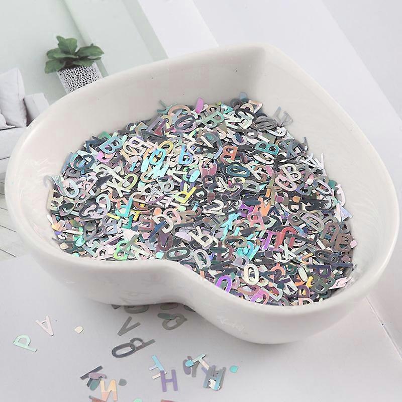 DIY Alphabet English Letters Mixed Chunky Glitter Resin Letters Sequins 10g Per