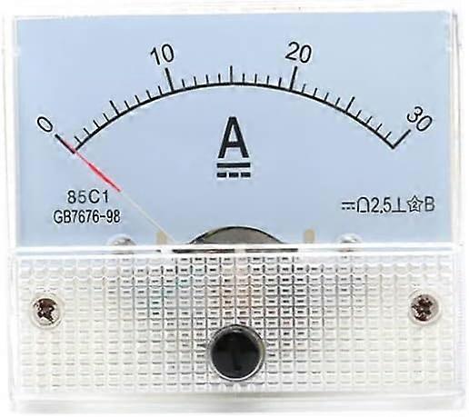 Analog Current Panel Meter,DC 30A Ammeter for Circuit Testing Ampere Tester Gauge Mini Current Analo