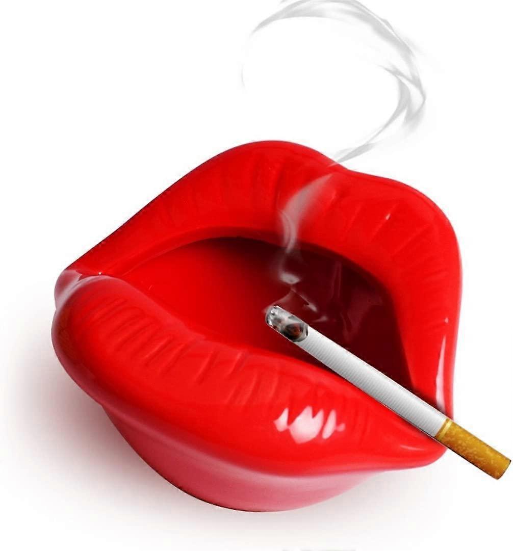 Creative Ceramic Cigarette Ashtrays with Lips Style
