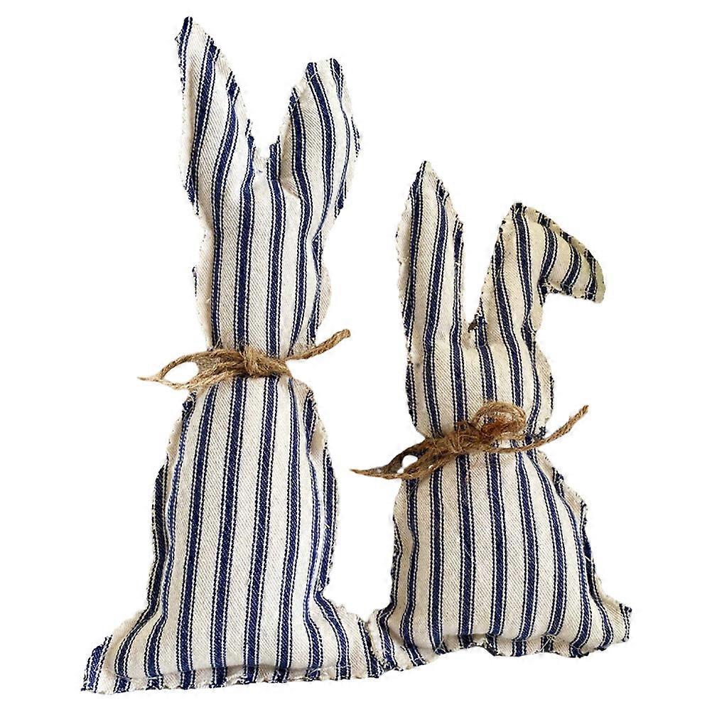 2pcs Lapin De Pâques Parures Tissu De Pâques Artisanat Lapin Décors Bricolage Parures