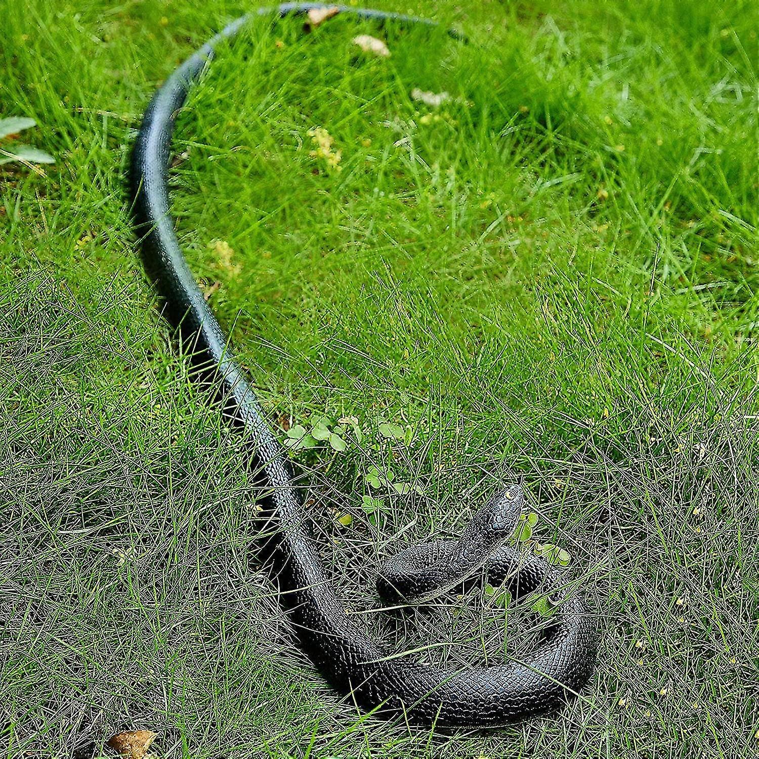 Sghtil Serpente, giocattolo serpente in gomma, i fanno un ripieno per allontanare gli uccelli, di gomma lunghi 70 cm, decorazione realistica per allontanare gli uccelli, falso