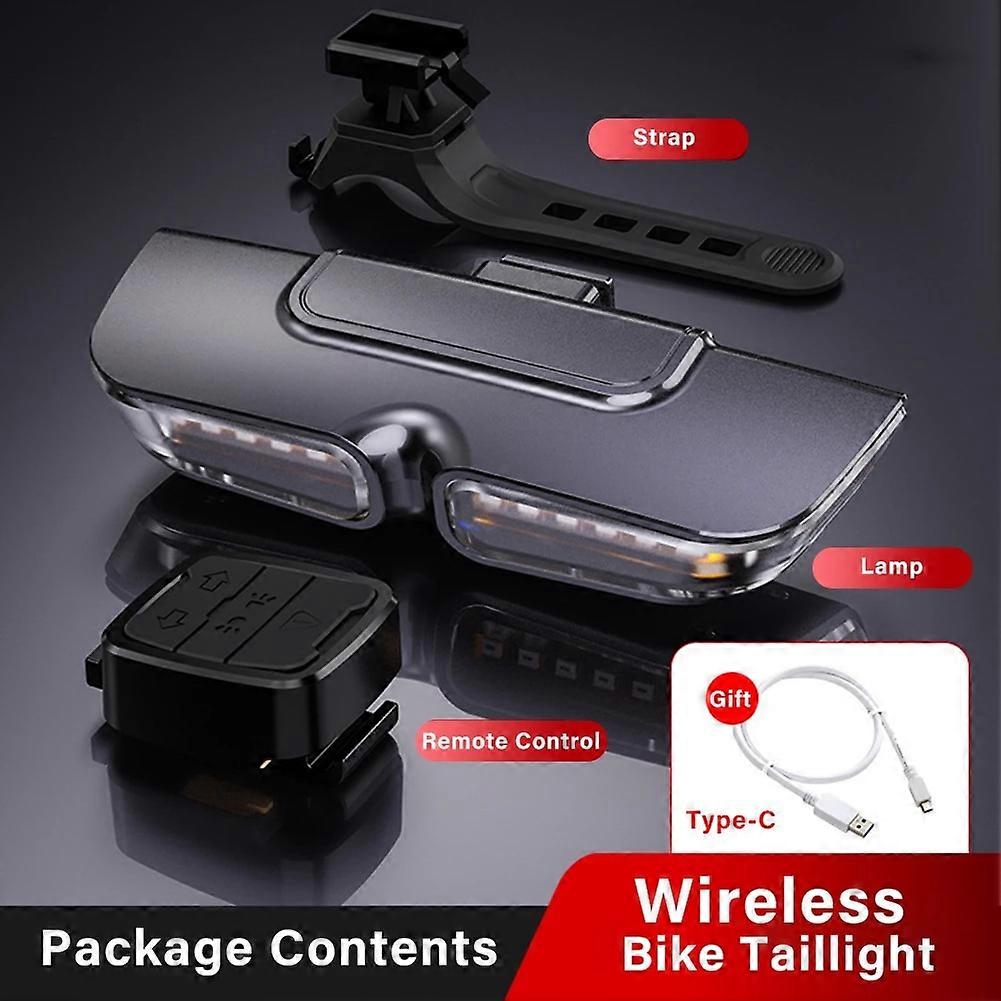 Bike Turn Signal Indicator Light Wireless Remote Control Flash Headlight for Bicycle USB Rechargeable Taillight front back Lamp