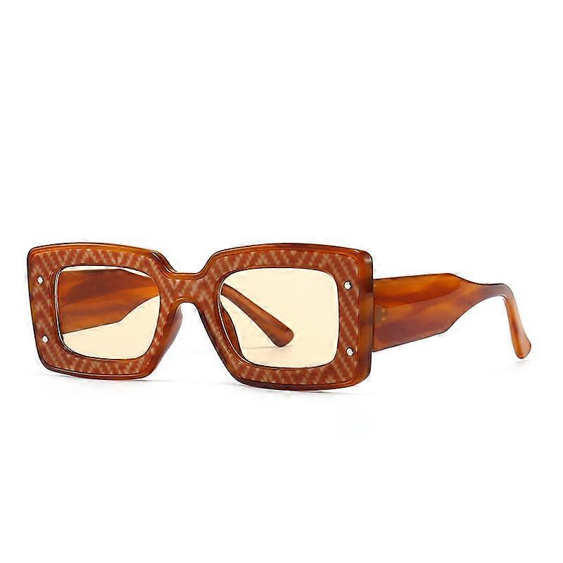 JASPEER Retro Ladies Sun Glasses UV400 Brown Leopard Thick Frame Square Sunglasses For women 2022 Female Summer Style Gifts