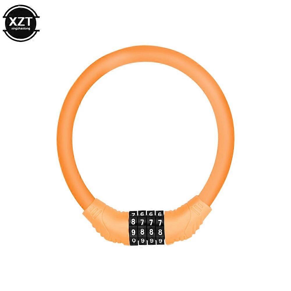 Bicycle Lock Anti-theft 4Digit Password Mountain Road Bike Safety Lock Portable Chain Number Lock Motorcycle Combination Padlock
