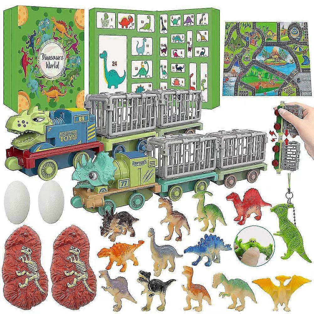 Christmas Countdown Dinosaur Blind Box, Advent Calendar Diy Tyrannosaurus Rex Dinosaur Playset