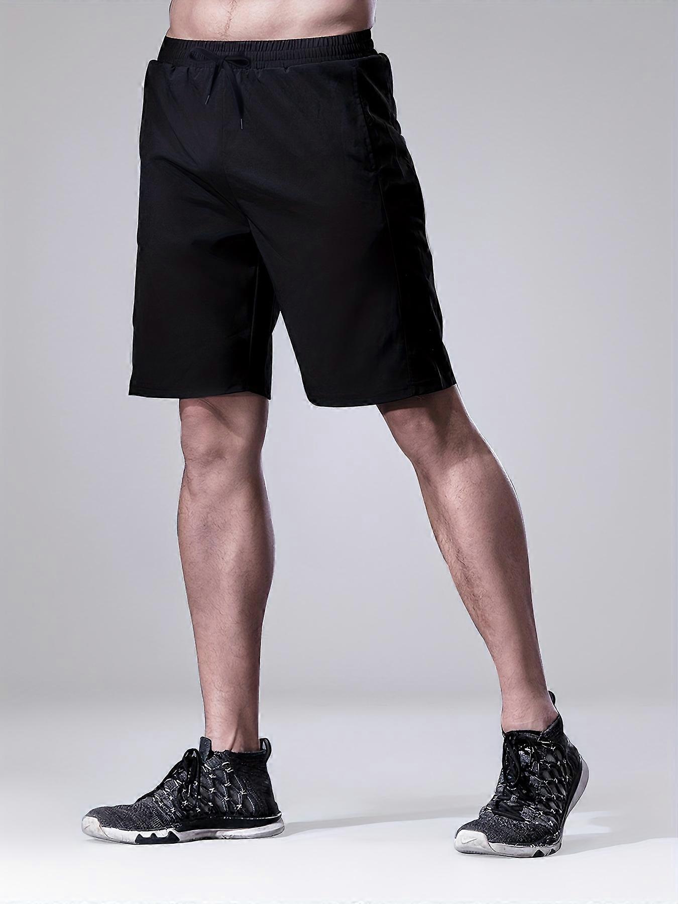 New style Quick Drying Comfy Shorts, Men's Casual Stretch Waist Drawstring Active Shorts For Summer Gym Workout Training