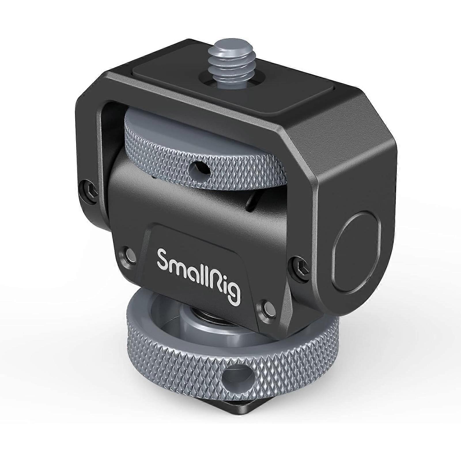 SmallRig Camera Monitor Mount Lite with Cold Shoe, Swivel 360 and Tilt 180 Holder for Field Monitor, LED, Flash and Video Shooting Accessories, Max Lo