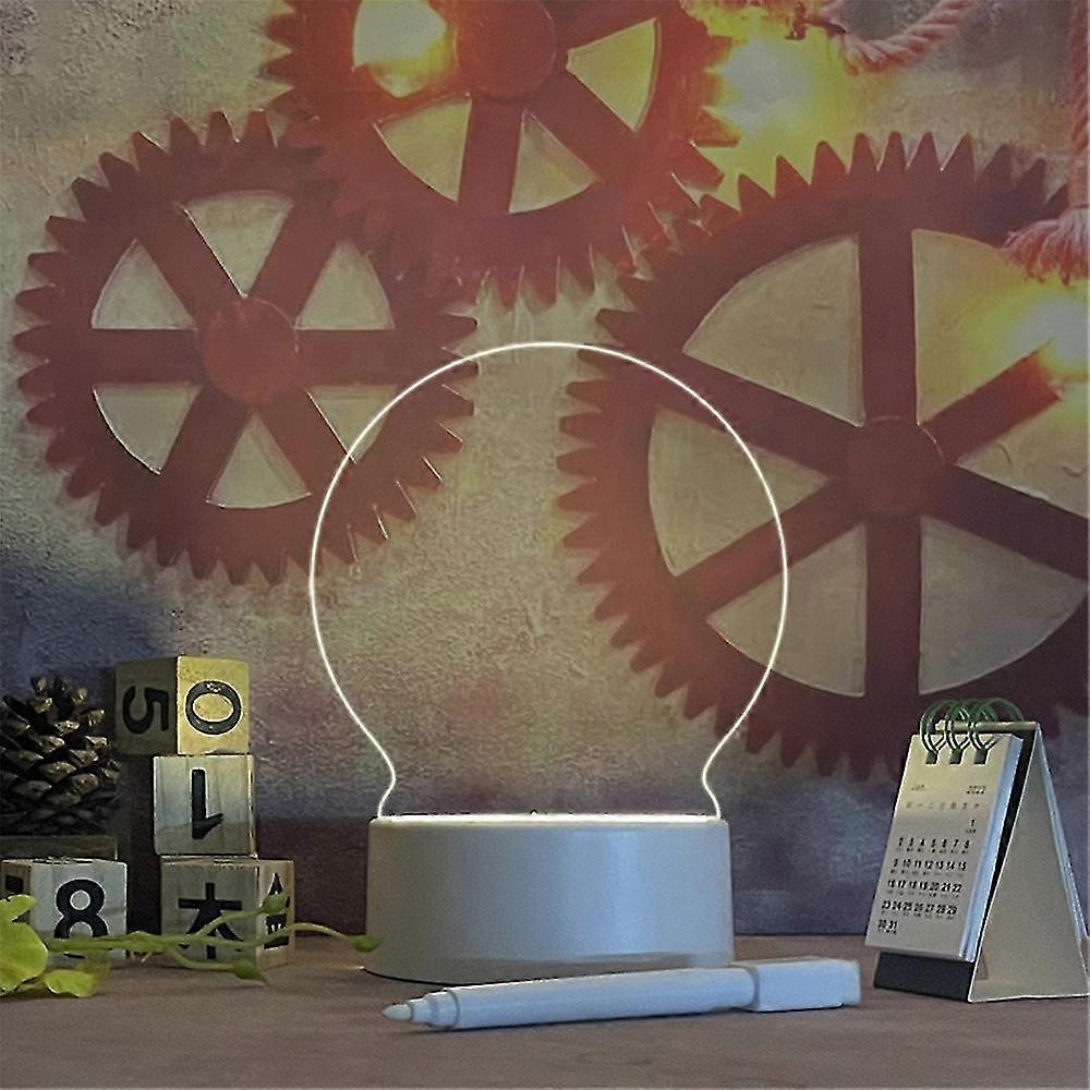Transparent Message Note Board Led Light Home Memo Prompt Writing Whiteboard Creative Night Light