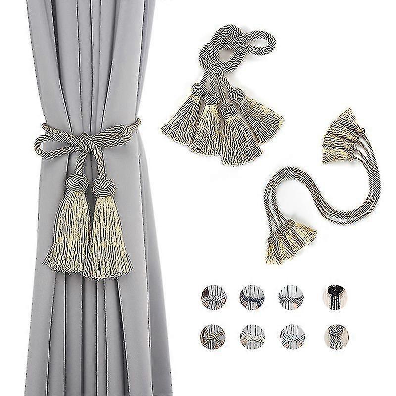 1pcs Boho Chic Curtain Tiebacks Decorative Curtain Holdbacks With Double Tassel