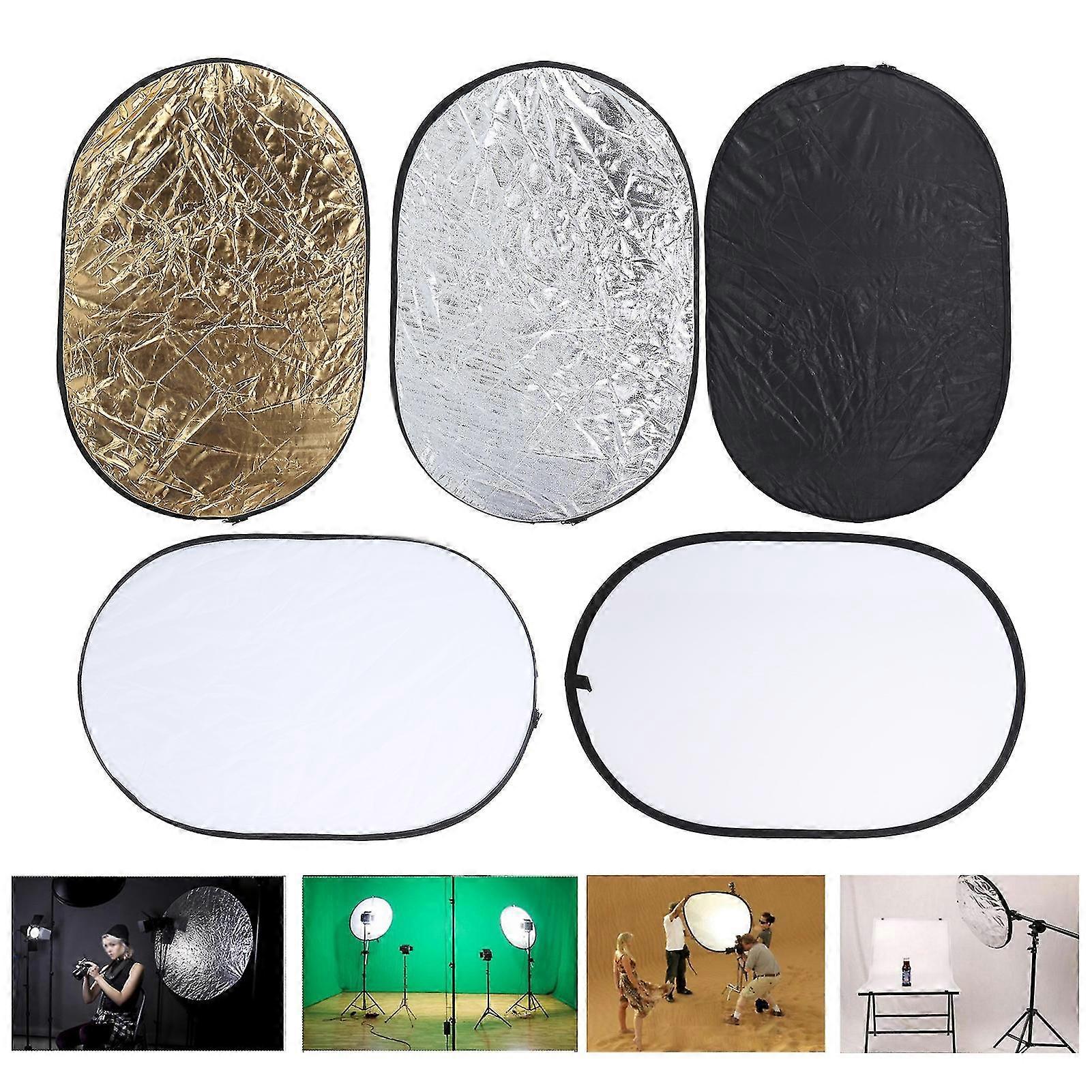 5 in 1 Collapsible Reflector with Portable Bag for Photography 23.6x35.4in