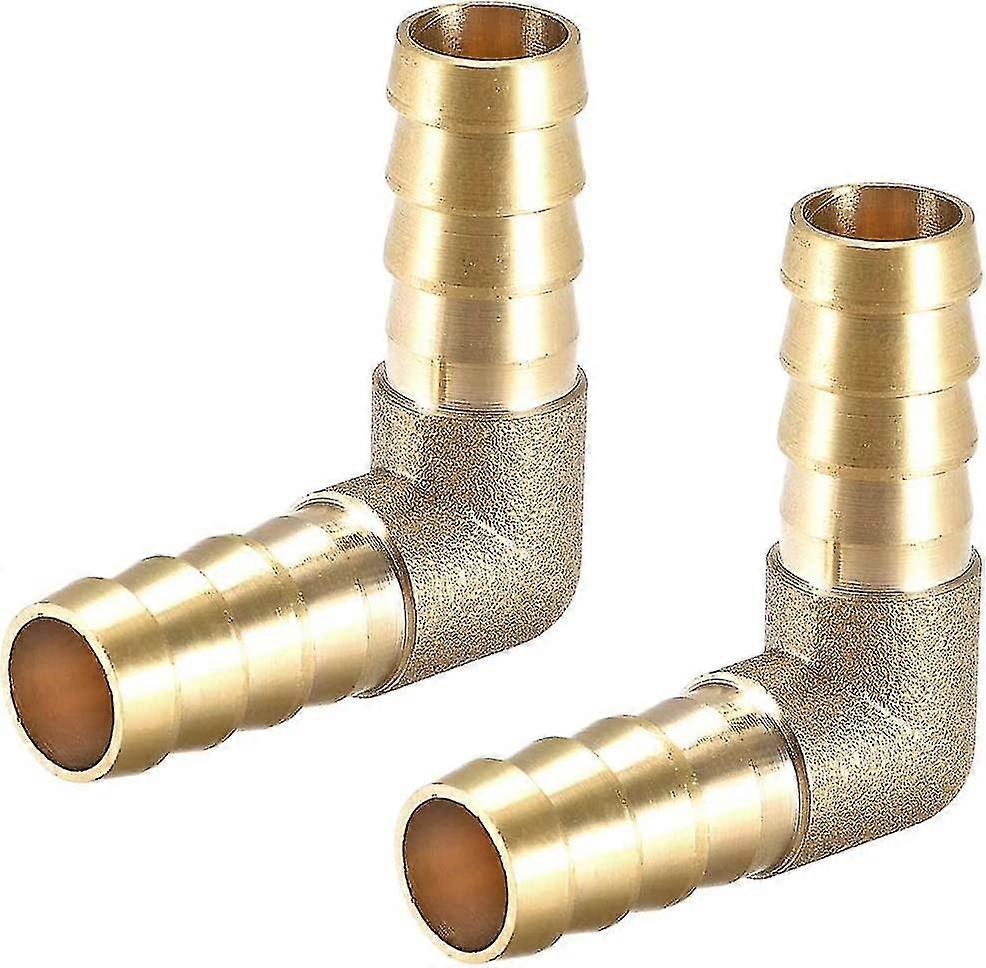 12mm Barbed Brass Hose Fitting 90 Degree Elbow Hose Connector Coupler Hose Adapter 2pcs