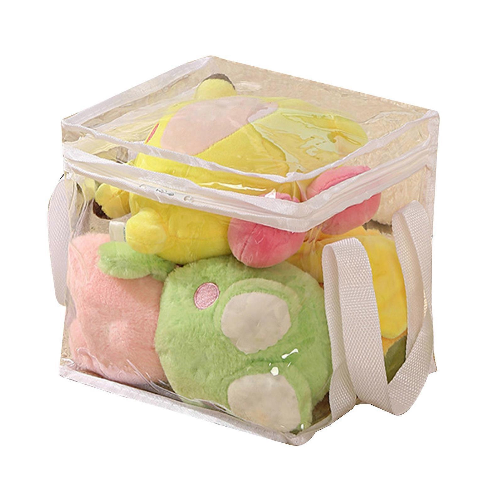 Transparent Toy Storage Bag Large Capacity Waterproof Easy to Clean Zipper Bag Multifunctional Clear Storage Container