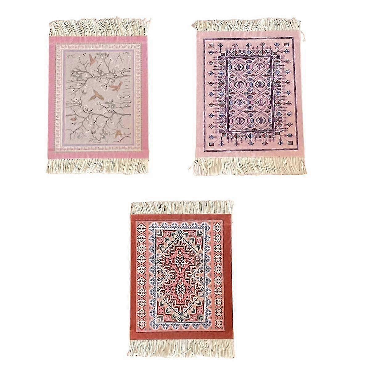 Mini Persian Woven Coasters Carpet Pattern Coaster Dining Table Decoration Technology A