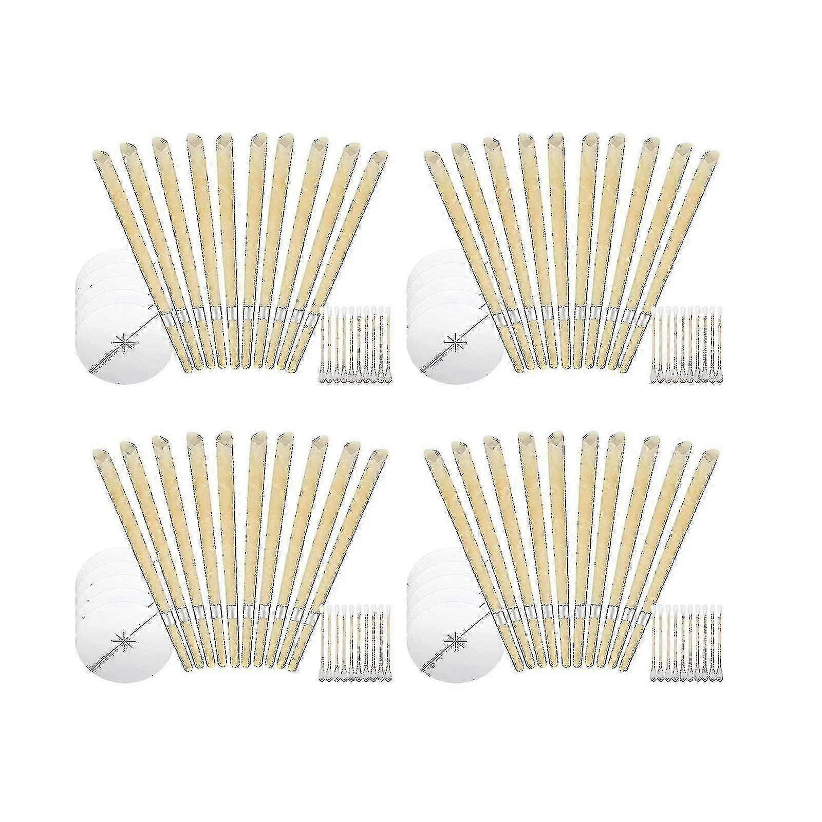 40個パック 蜜蝋耳キャンドル 耳垢除去 9インチ 天然耳垢キャンドル 耳掃除用 耳垢除去用 耳掃除用