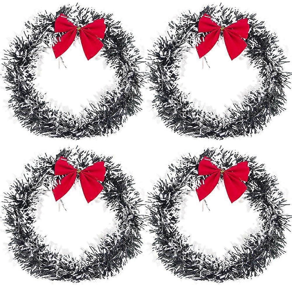 Tinsel Wreath Christmas For Door Kitchen Decor Indoor Decorations e Window Decoration