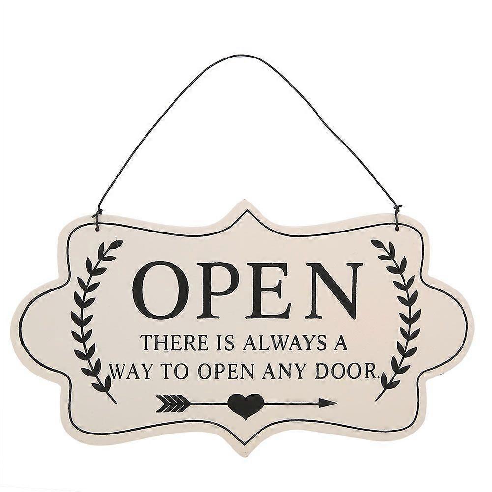 Decorative Double Sided Open/Closed Sign Hanging Signage(White)