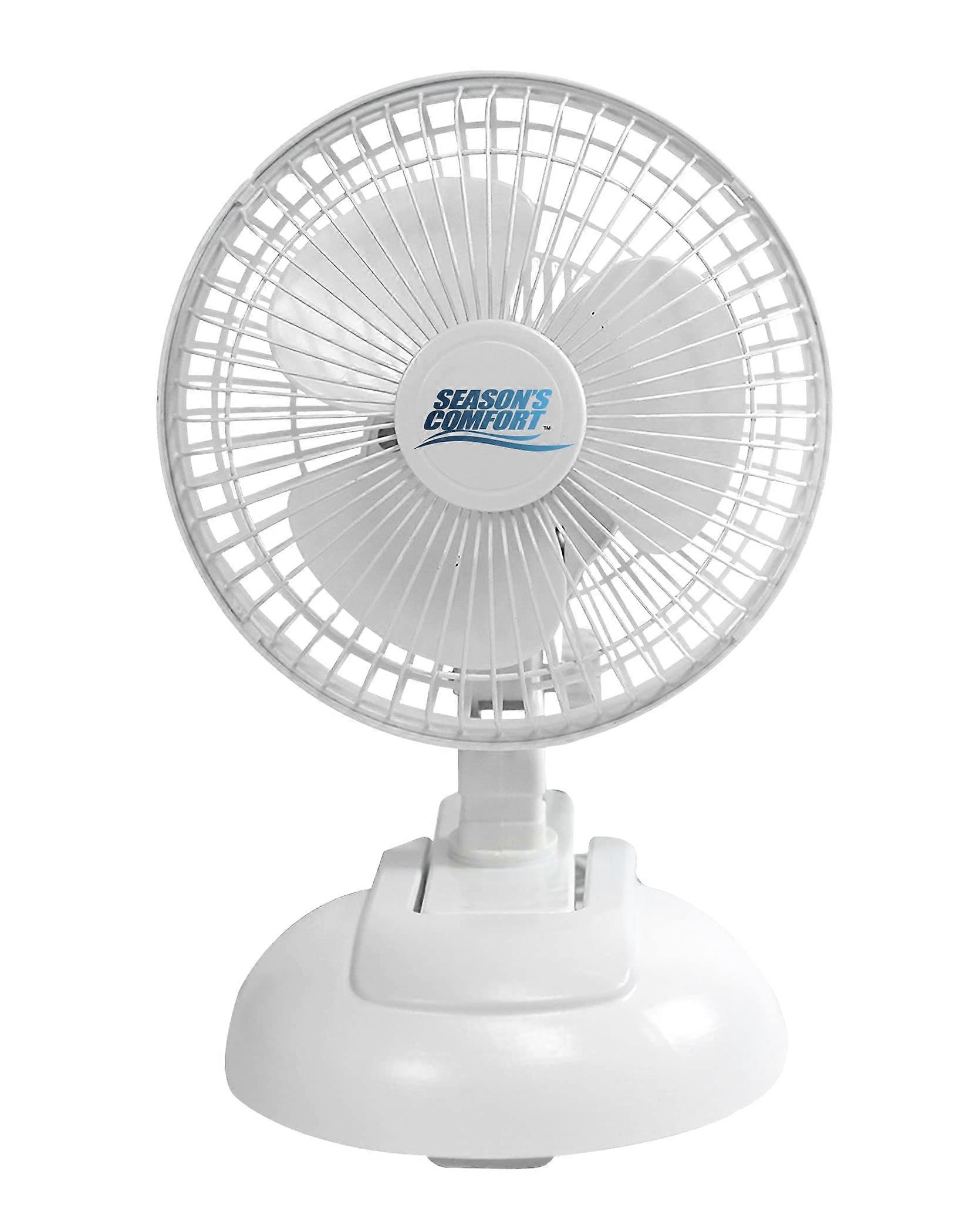 6" Deluxe Clip-On Desk Fan with Adjustable Speed, Quiet Operation, and Versatile Tabletop Compatibility, Black