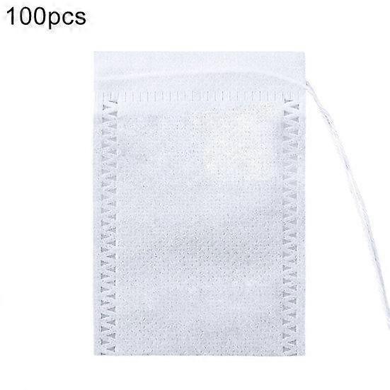 100Pcs Mesh Filter Herb Storage Strainer Pouch Disposable Drawstring Tea Bag