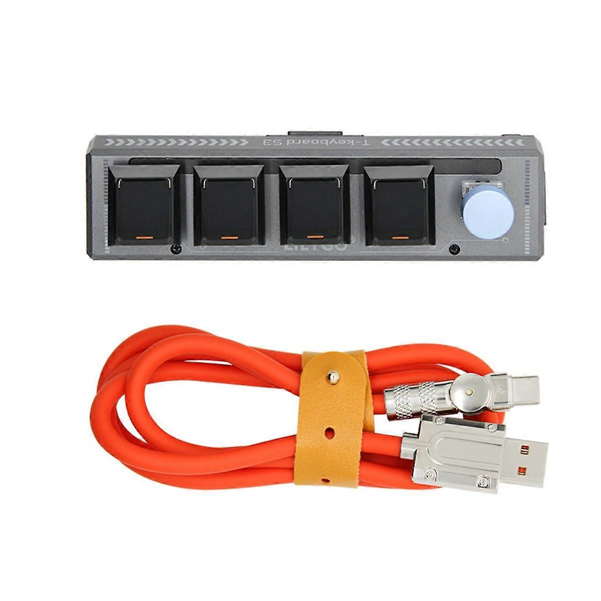 T-Keyboard-S3 Pro ESP32-S3 Keyboard Development Board 0.85-Inch LCD Button WiFi Bluetooth STM32 RGB Encoder Module,B