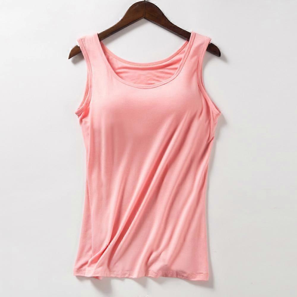 Women's Plus Size Molded Cup Camisole Pink S