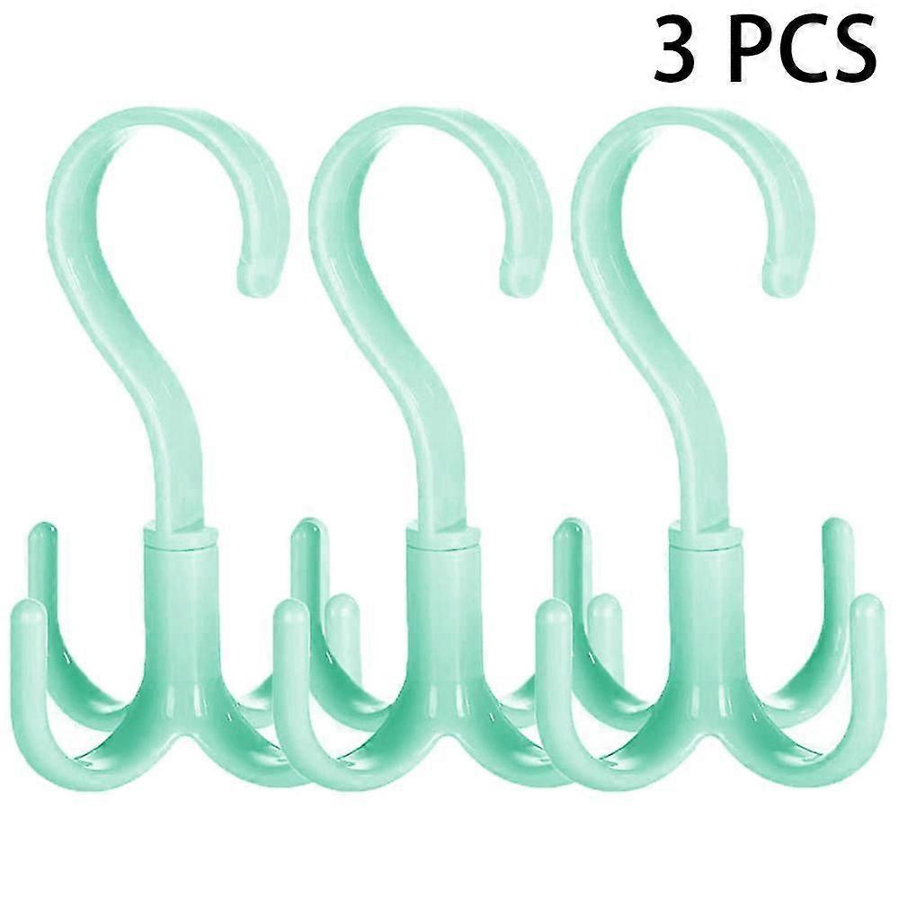 Swivel Hook, 3-piece Plastic Closet Handbag Hanger