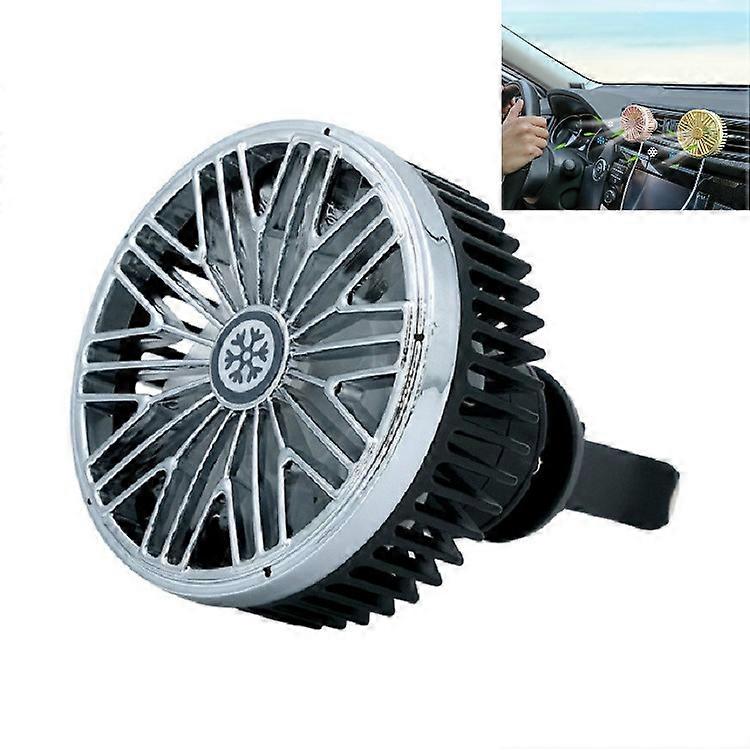 Car Vent Fan Multi-function USB Interface Mini LED Lamp Car Fan