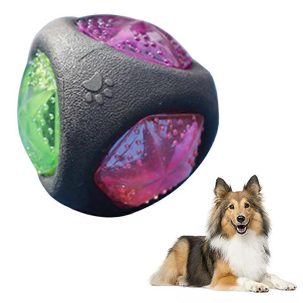 LED Light Up Dog Ball with Squeaker