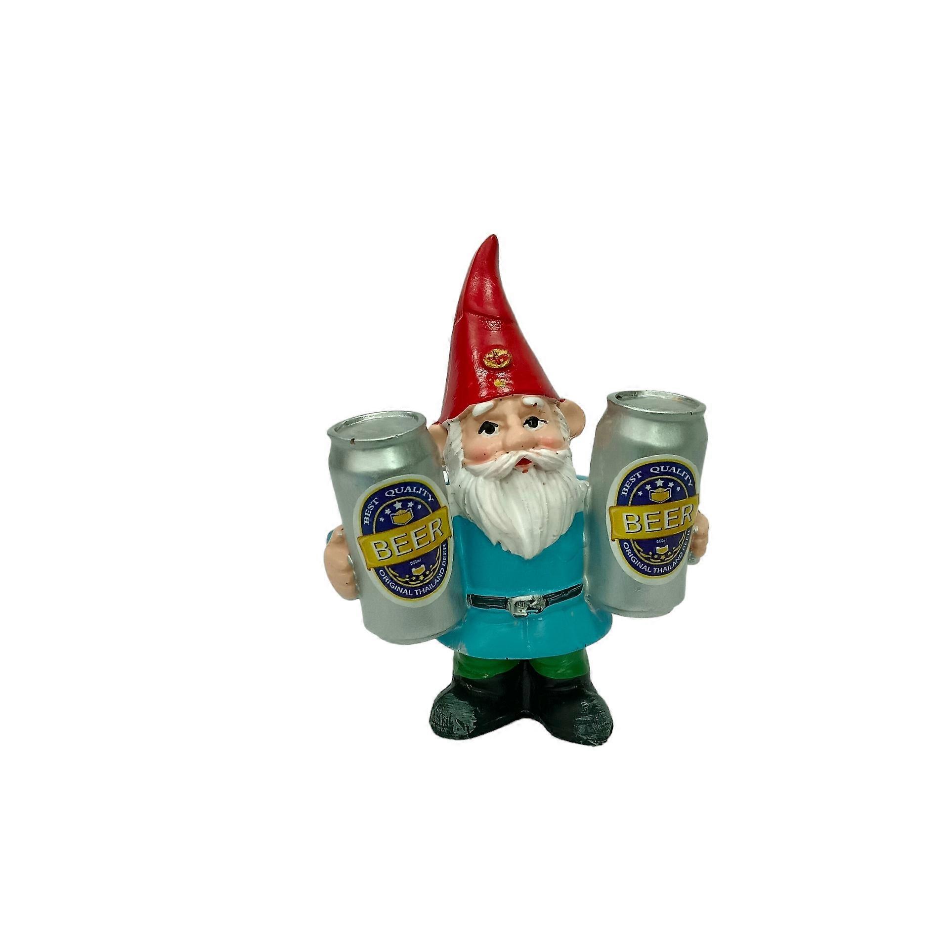 Resin Beer Gnome Sculpture for Garden Decor