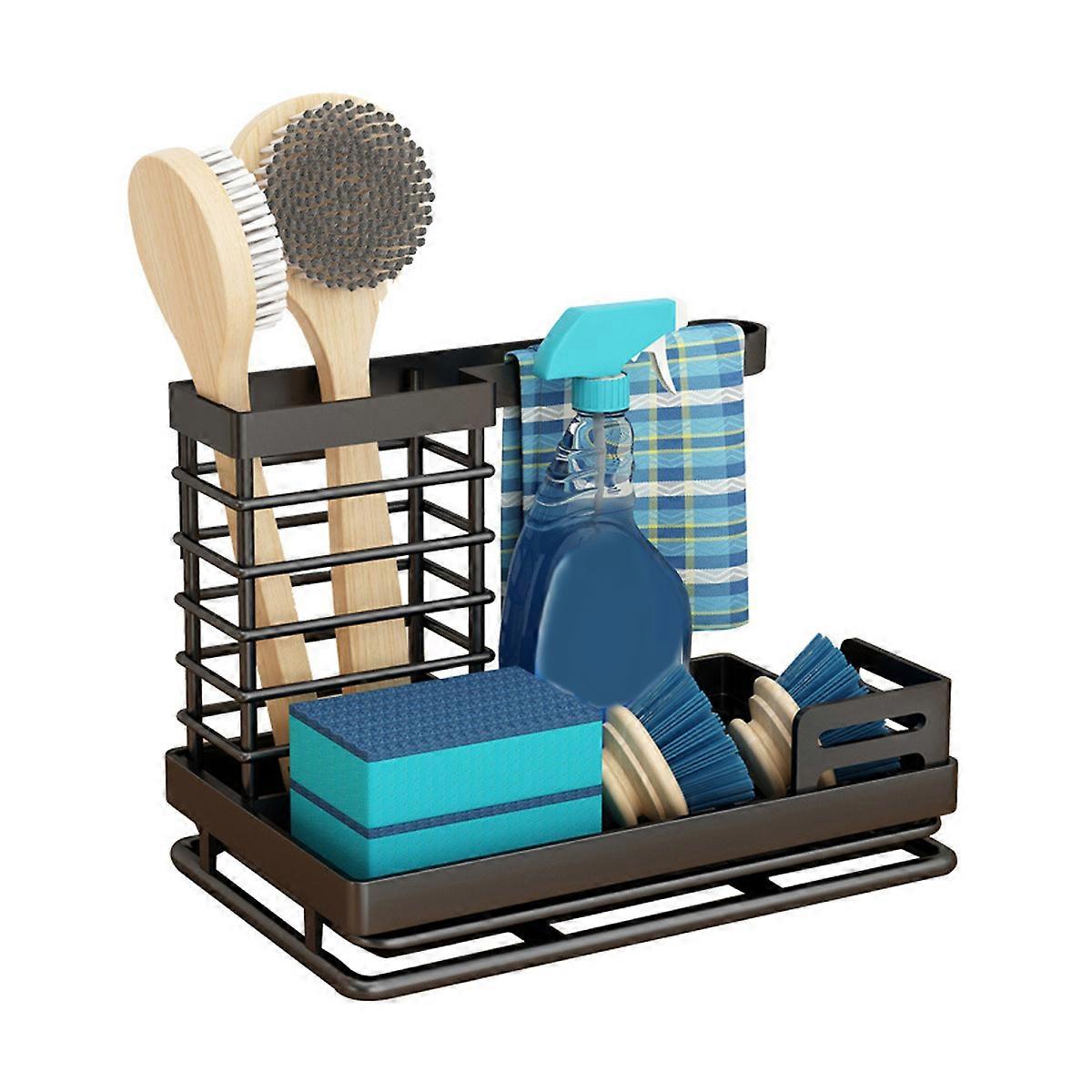 Kitchen storage and organization for kitchen scrub brush