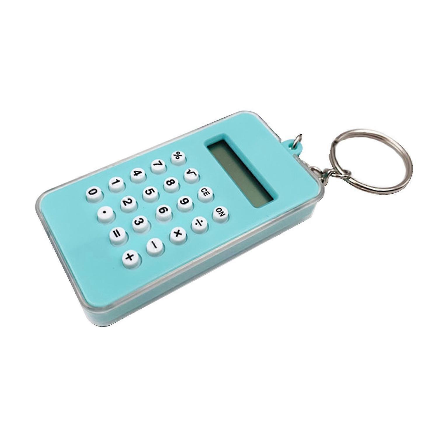 Electronic Calculator with Keyring Labyrinth Design ABS Easy Carry Digital Display Small Calculator 