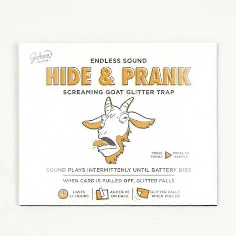 ENDLESS SOUND HIDE & PRANK SCREAMING GOAT GLITTER TRAP Creative Card