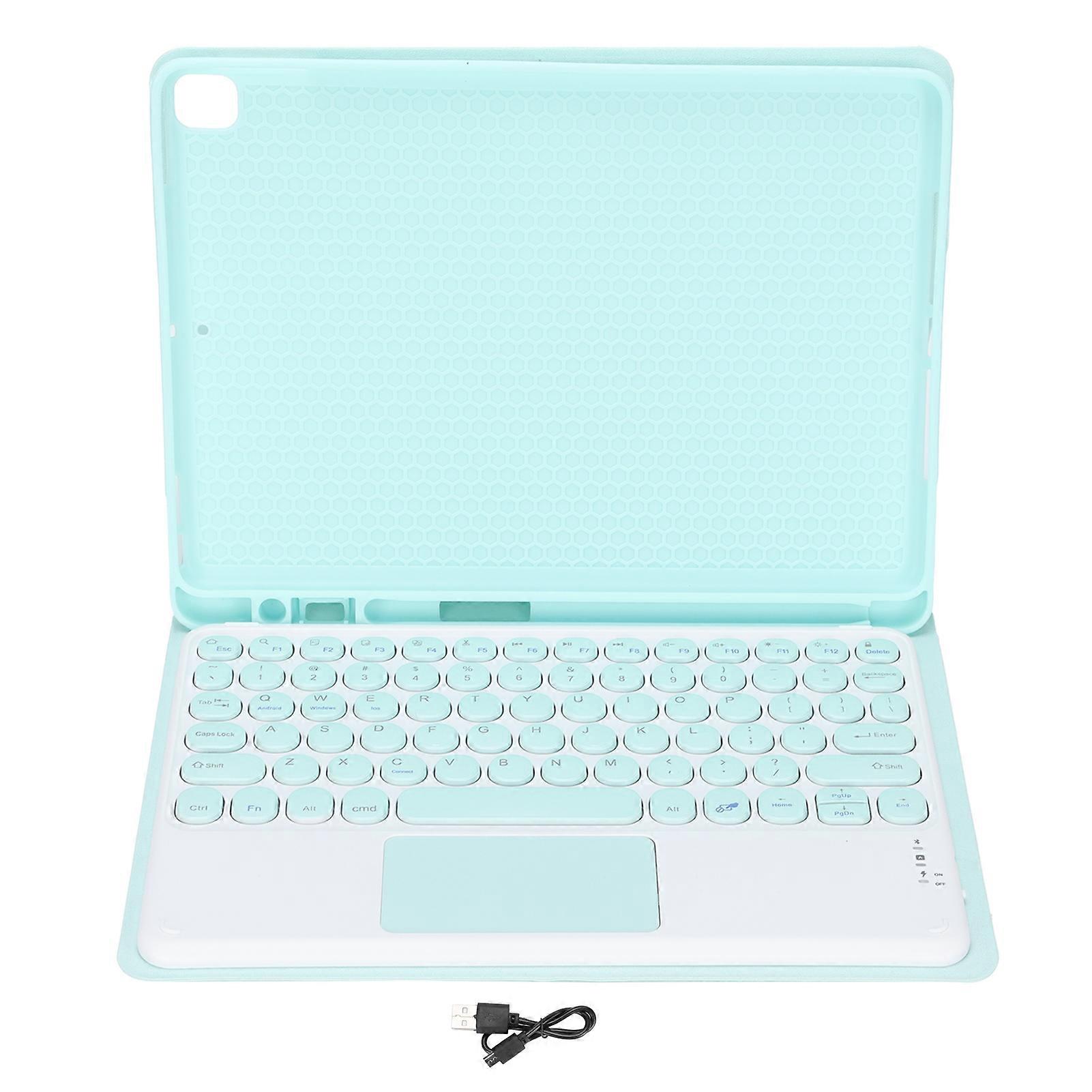 10in Touch Wireless Keyboard with Silicone Case for iOS Tablets, Green