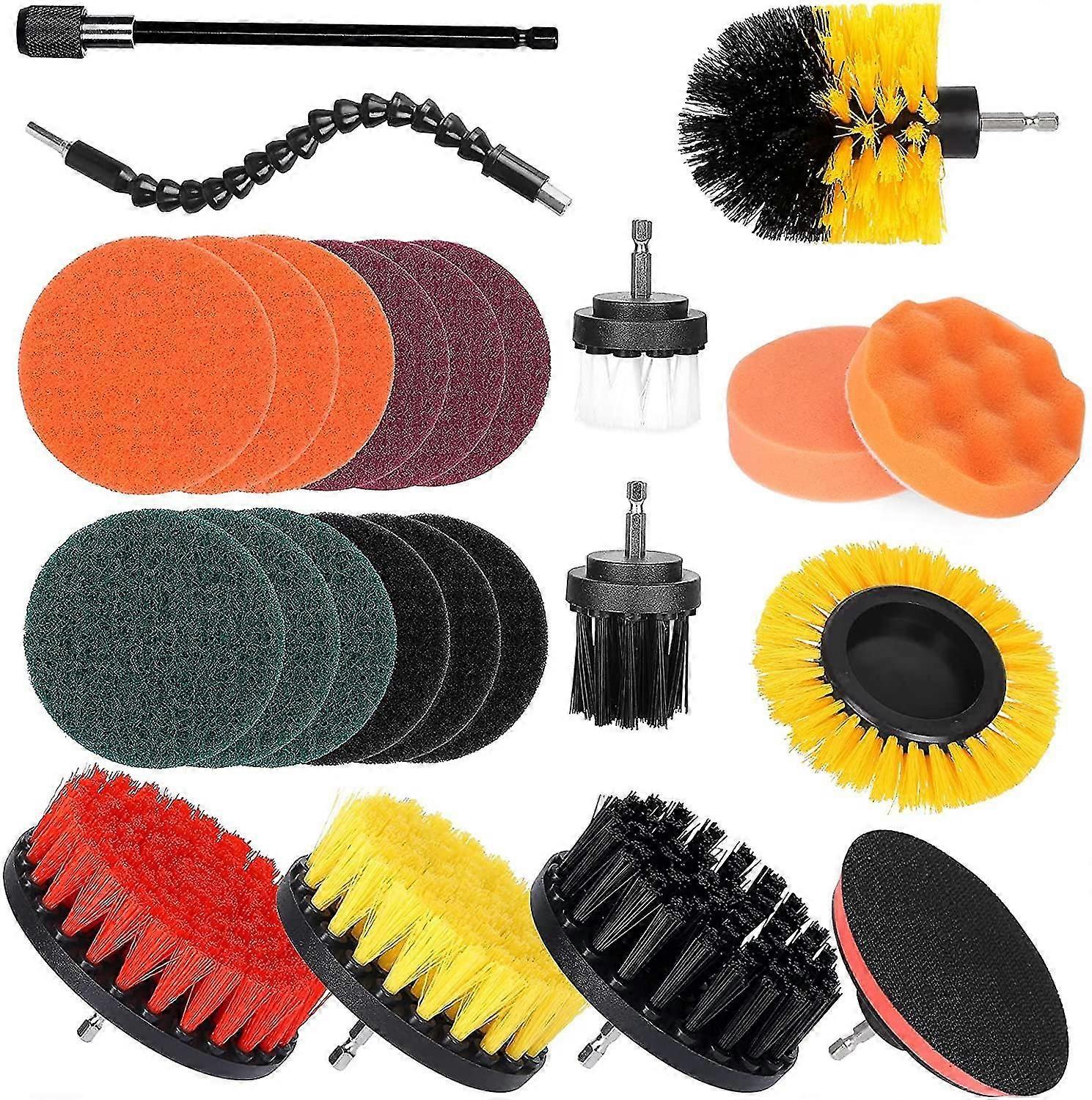 24-Piece Drill Cleaning Brush Set for Electric Drill