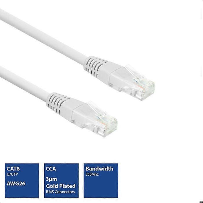 Eminent CAT6 U/UTP Network Cable, CCA, 5m, White