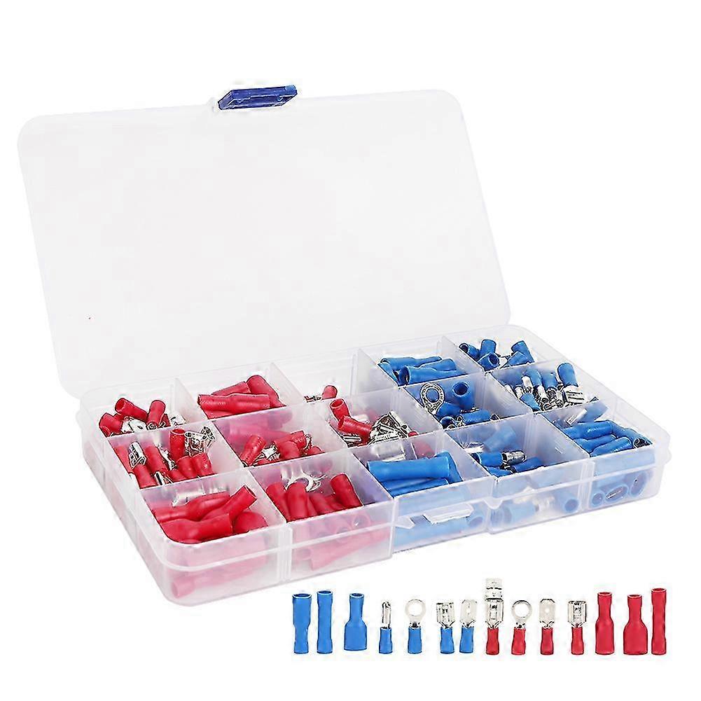 200Pcs Crimp Terminal Insulated Electrical Wire Connector Set for Automotive Application